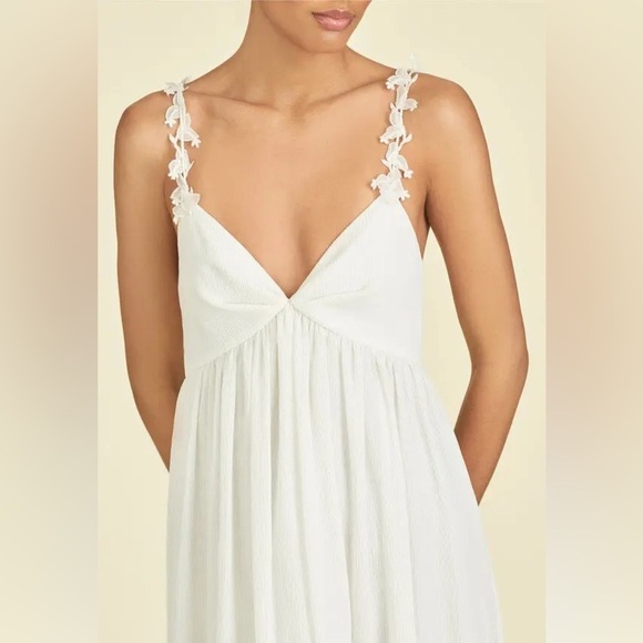 NWT Sachin & Babi ($1095) Sabrina empire Chiffon Gown - Ivory - size 4 - bridal - Picture 3 of 16